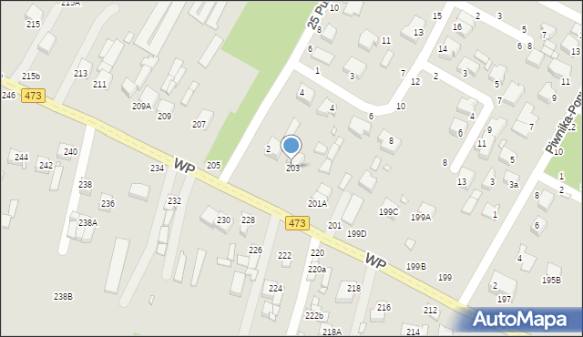 Piotrków Trybunalski, Wojska Polskiego, 203, mapa Piotrków Trybunalski