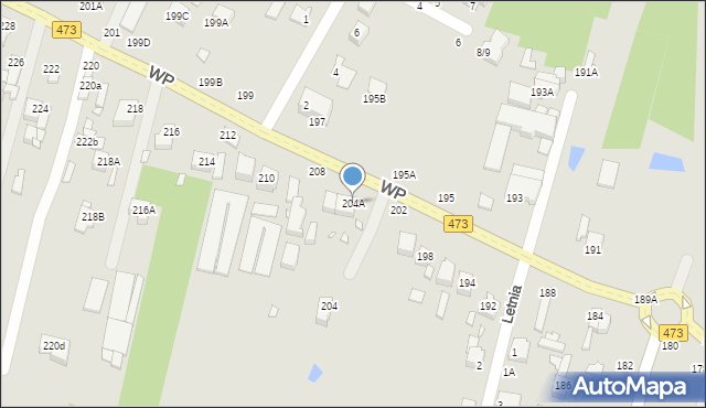 Piotrków Trybunalski, Wojska Polskiego, 204A, mapa Piotrków Trybunalski