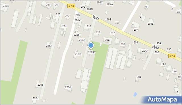 Piotrków Trybunalski, Wojska Polskiego, 216A, mapa Piotrków Trybunalski