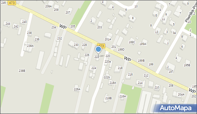 Piotrków Trybunalski, Wojska Polskiego, 222a, mapa Piotrków Trybunalski