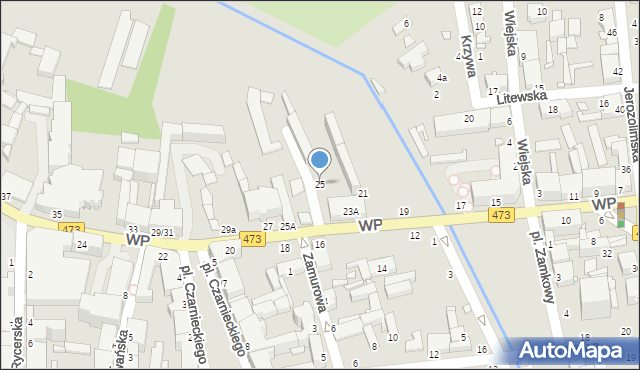 Piotrków Trybunalski, Wojska Polskiego, 25, mapa Piotrków Trybunalski