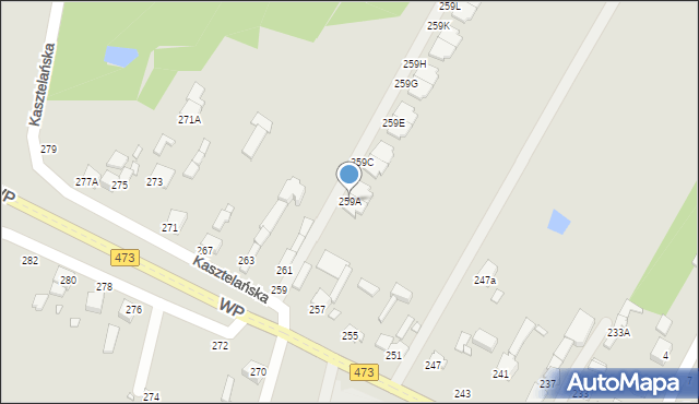 Piotrków Trybunalski, Wojska Polskiego, 259A, mapa Piotrków Trybunalski