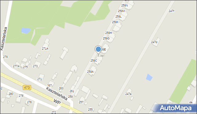 Piotrków Trybunalski, Wojska Polskiego, 259D, mapa Piotrków Trybunalski