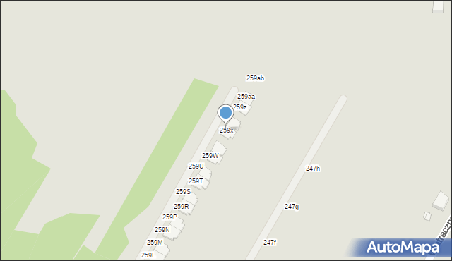 Piotrków Trybunalski, Wojska Polskiego, 259x, mapa Piotrków Trybunalski