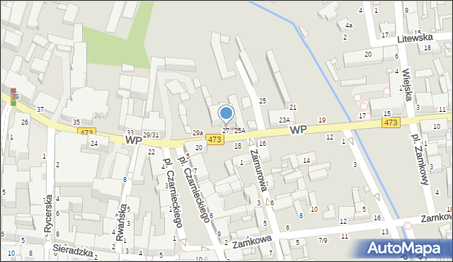 Piotrków Trybunalski, Wojska Polskiego, 27, mapa Piotrków Trybunalski