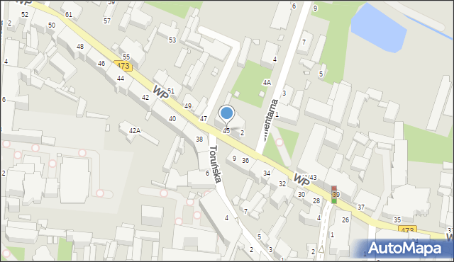 Piotrków Trybunalski, Wojska Polskiego, 45, mapa Piotrków Trybunalski