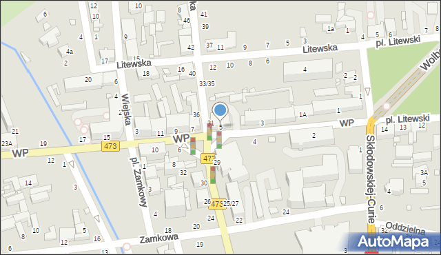 Piotrków Trybunalski, Wojska Polskiego, 5, mapa Piotrków Trybunalski