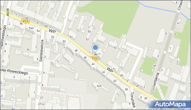 Piotrków Trybunalski, Wojska Polskiego, 55, mapa Piotrków Trybunalski