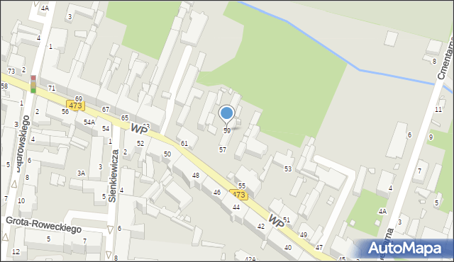 Piotrków Trybunalski, Wojska Polskiego, 59, mapa Piotrków Trybunalski