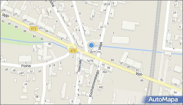 Piotrków Trybunalski, Wojska Polskiego, 93, mapa Piotrków Trybunalski