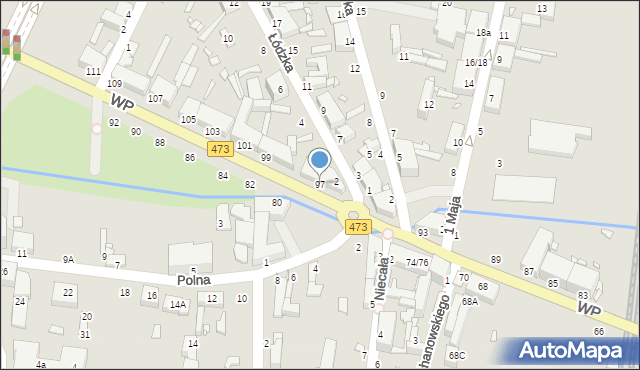 Piotrków Trybunalski, Wojska Polskiego, 97, mapa Piotrków Trybunalski