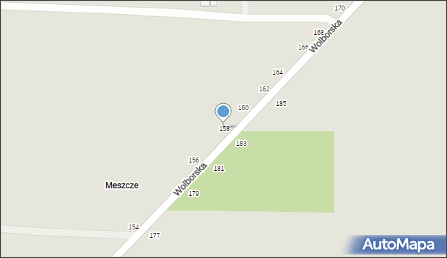 Piotrków Trybunalski, Wolborska, 158, mapa Piotrków Trybunalski