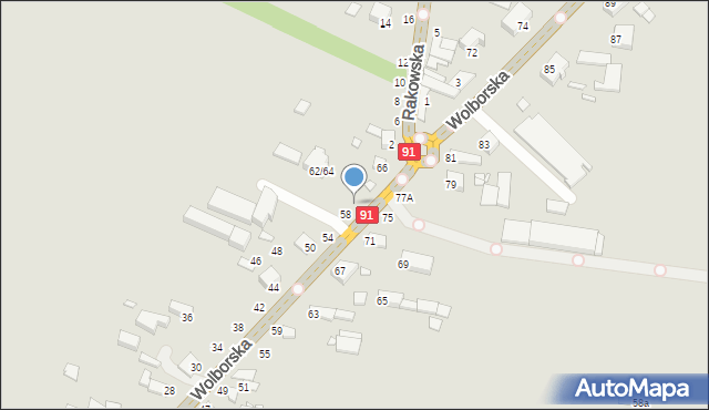Piotrków Trybunalski, Wolborska, 60, mapa Piotrków Trybunalski