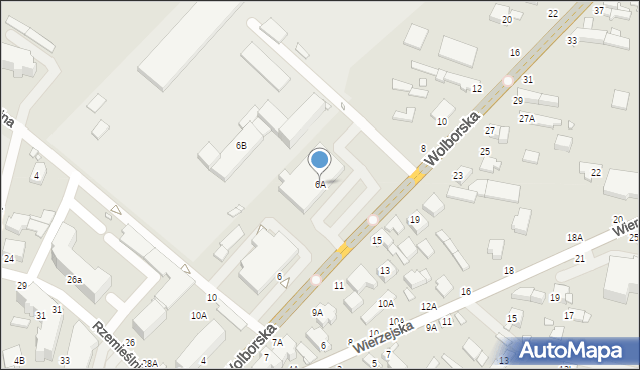 Piotrków Trybunalski, Wolborska, 6A, mapa Piotrków Trybunalski