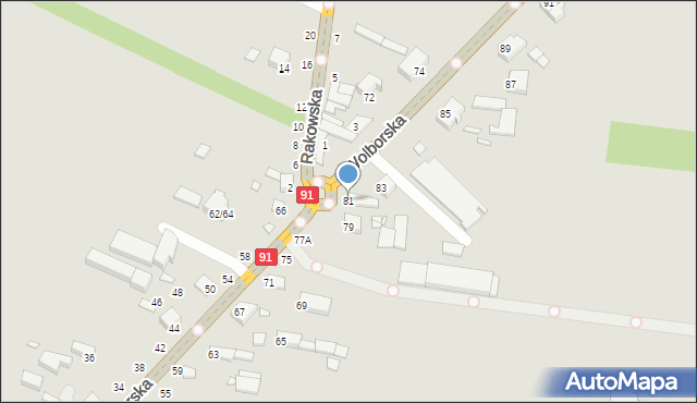 Piotrków Trybunalski, Wolborska, 81, mapa Piotrków Trybunalski