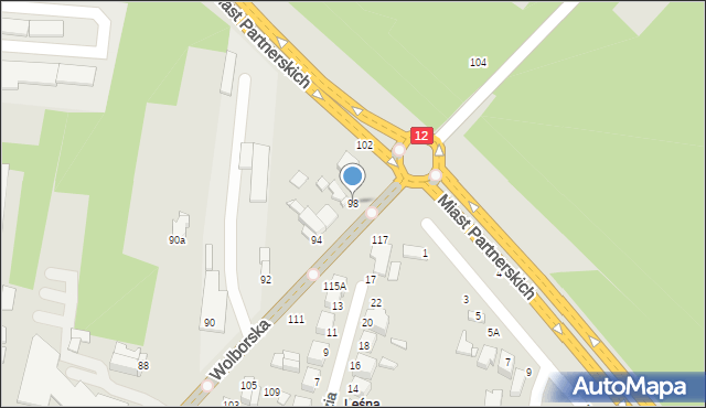 Piotrków Trybunalski, Wolborska, 98, mapa Piotrków Trybunalski
