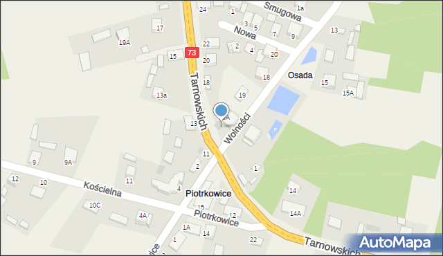 Piotrkowice, Wolności, 16, mapa Piotrkowice