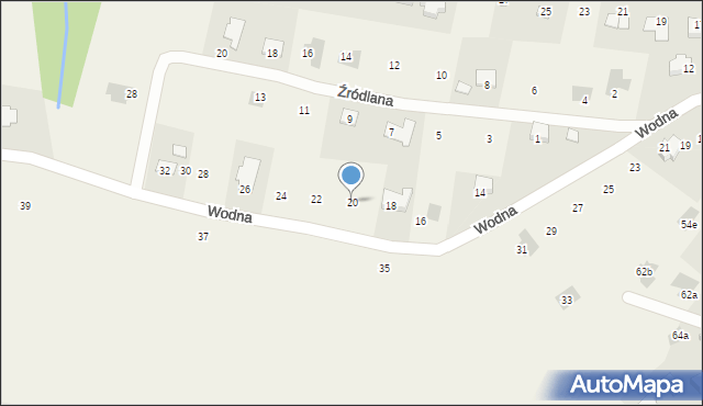 Pisarzowice, Wodna, 20, mapa Pisarzowice