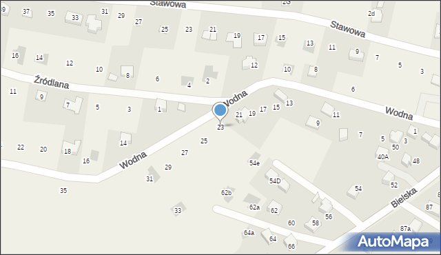 Pisarzowice, Wodna, 23, mapa Pisarzowice