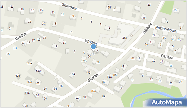 Pisarzowice, Wodna, 3, mapa Pisarzowice