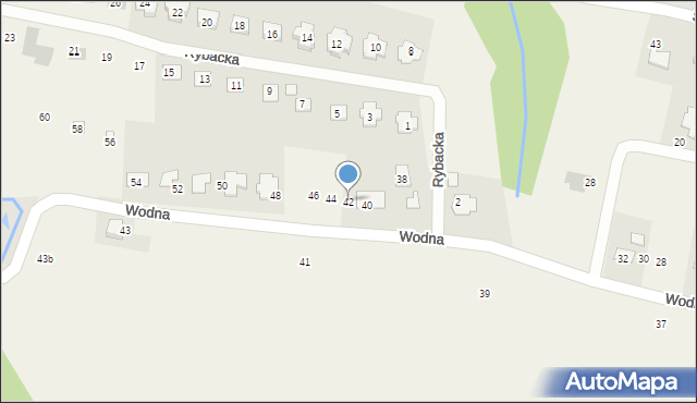 Pisarzowice, Wodna, 42, mapa Pisarzowice