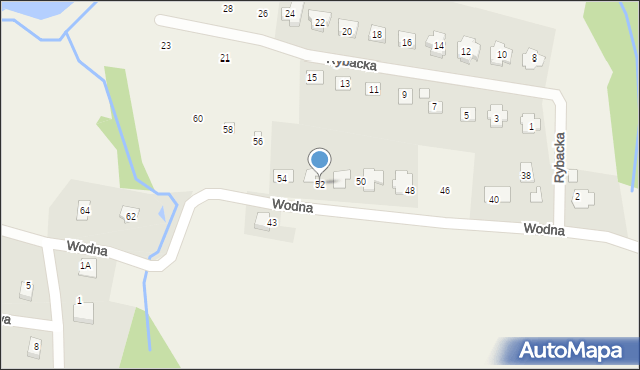 Pisarzowice, Wodna, 52, mapa Pisarzowice