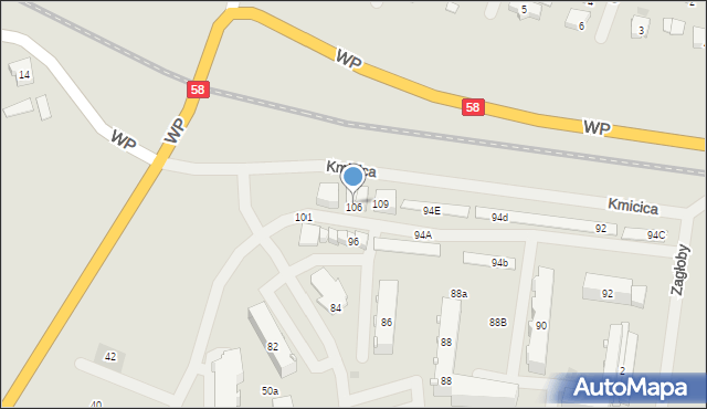 Pisz, Wojska Polskiego, 106, mapa Pisz