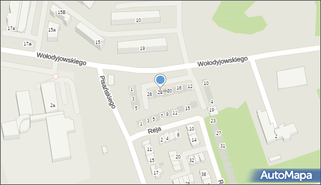 Pisz, Wołodyjowskiego Michała, 24, mapa Pisz