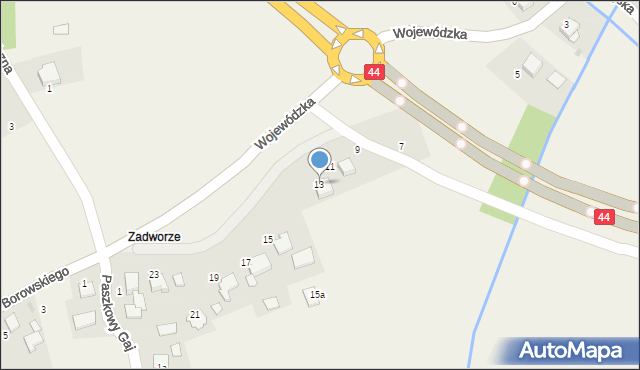 Pławy, Wojewódzka, 13, mapa Pławy