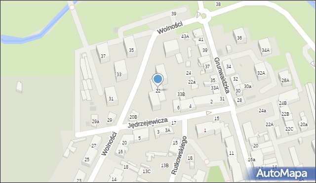 Płońsk, Wolności, 22, mapa Płońsk