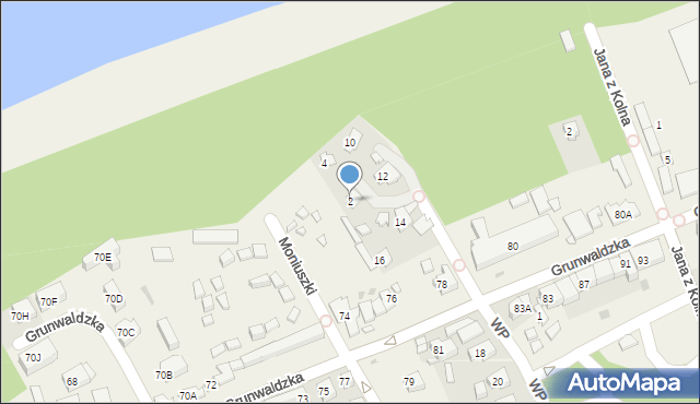 Pobierowo, Wojska Polskiego, 2, mapa Pobierowo