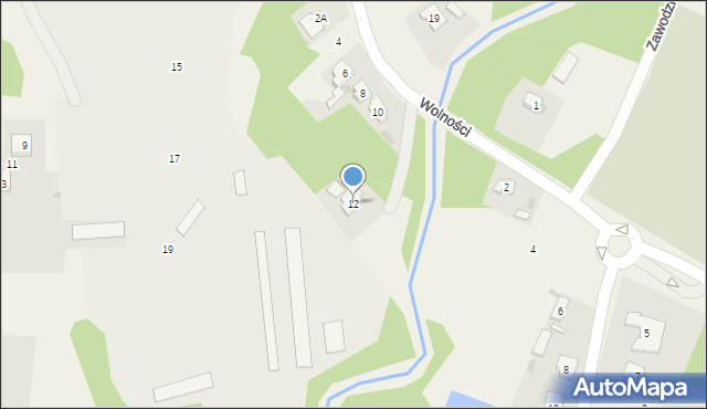 Poczesna, Wolności, 12, mapa Poczesna