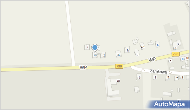 Podzamcze, Wojska Polskiego, 1A, mapa Podzamcze