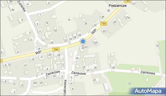 Podzamcze, Wojska Polskiego, 21, mapa Podzamcze