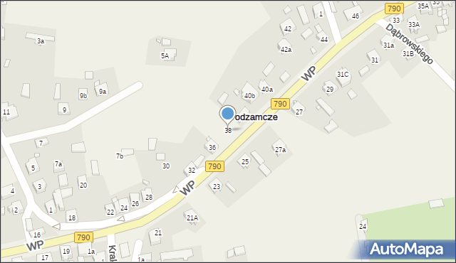 Podzamcze, Wojska Polskiego, 38, mapa Podzamcze