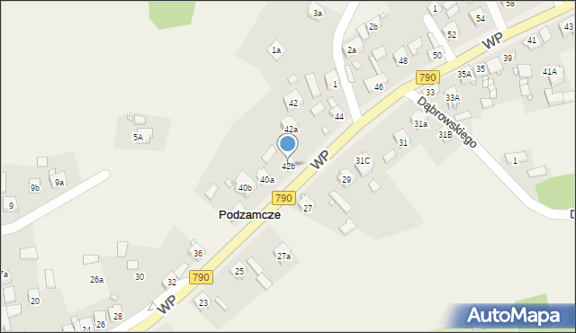 Podzamcze, Wojska Polskiego, 42b, mapa Podzamcze