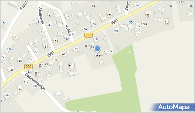 Podzamcze, Wojska Polskiego, 45B, mapa Podzamcze