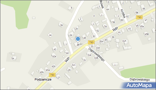 Podzamcze, Wojska Polskiego, 46, mapa Podzamcze