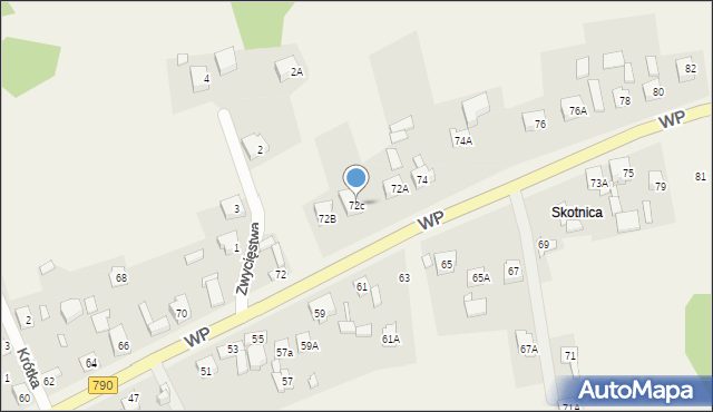 Podzamcze, Wojska Polskiego, 72c, mapa Podzamcze