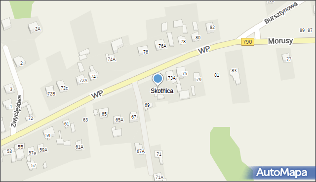 Podzamcze, Wojska Polskiego, 73, mapa Podzamcze