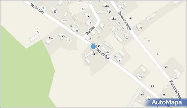 Pokój, Wolności, 14, mapa Pokój