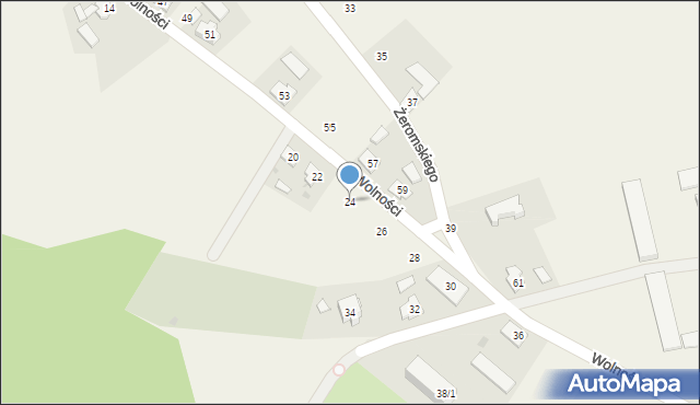 Pokój, Wolności, 24, mapa Pokój