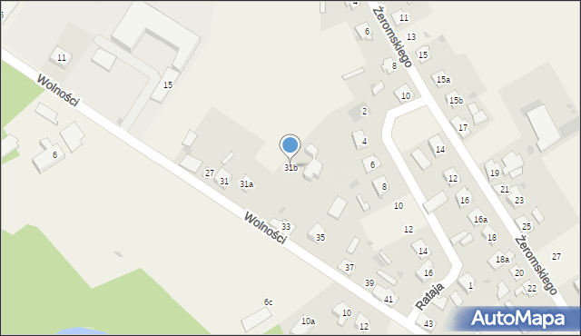 Pokój, Wolności, 31b, mapa Pokój