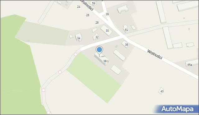 Pokój, Wolności, 38ii, mapa Pokój