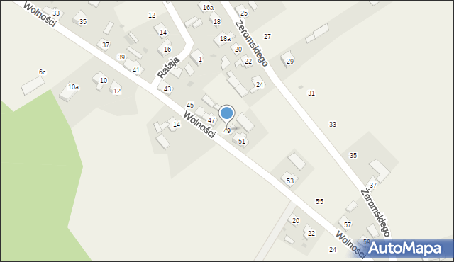 Pokój, Wolności, 49, mapa Pokój