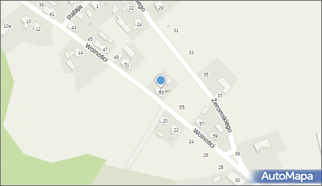 Pokój, Wolności, 53, mapa Pokój