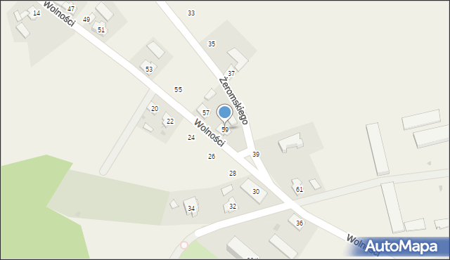 Pokój, Wolności, 59, mapa Pokój