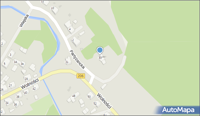 Polanów, Wolności, 33, mapa Polanów