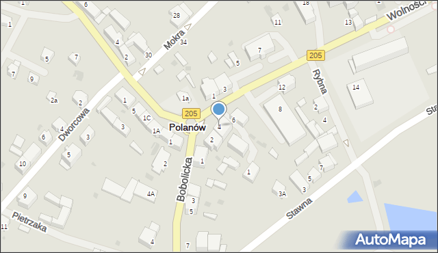 Polanów, Wolności, 4, mapa Polanów