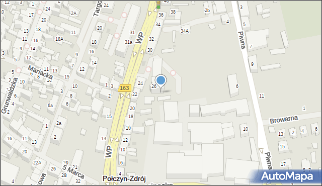Połczyn-Zdrój, Wojska Polskiego, 26b, mapa Połczyn-Zdrój